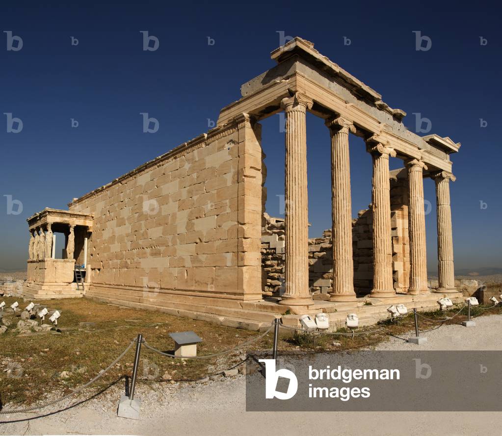 The Erechtheion or Erechtheum (BC 421) with Caryatids, the Acropolis, Athens, Greece (photo)