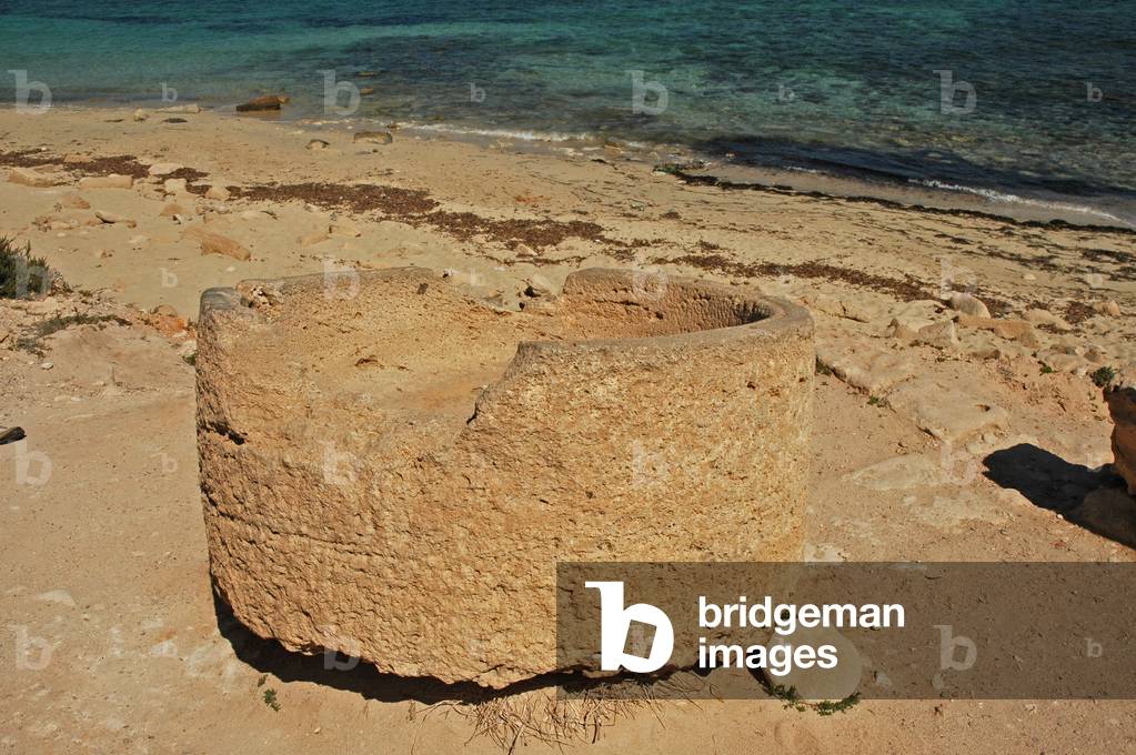 Libya, Sabratha (4th century Bcentury), olive press at waters edge