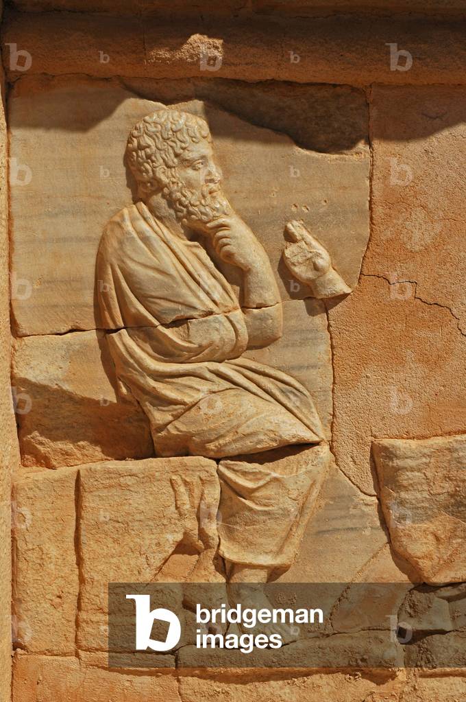 Bas-reliefs on the Proscenium of the Roman theatre, Sabratha, Libya, 2nd century AD