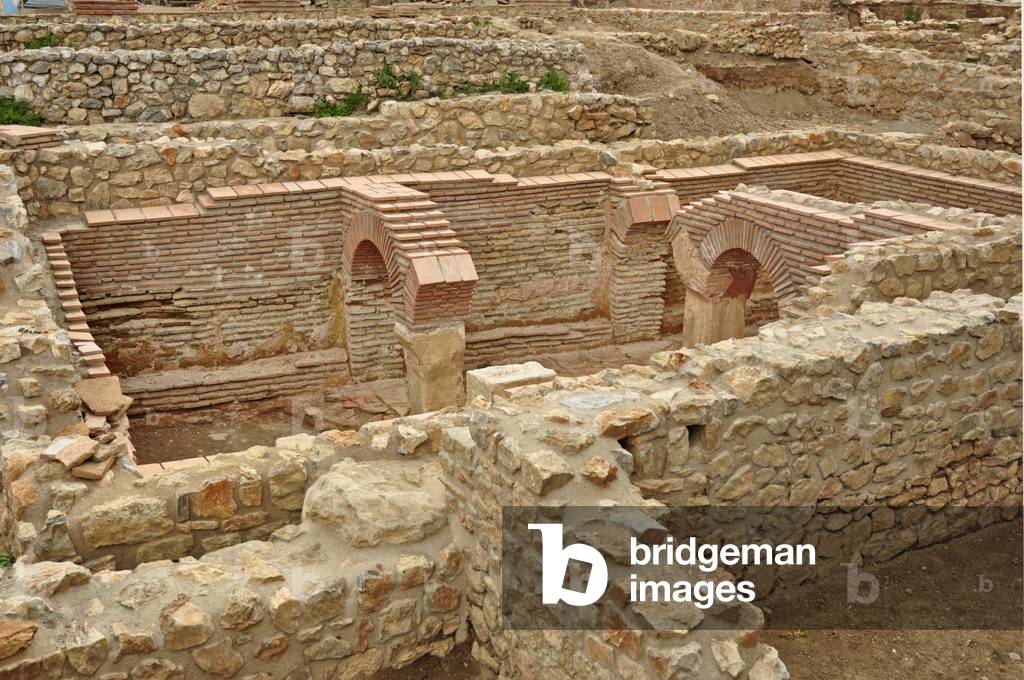 Orthodox Church of St Clement & St Panteleimon, unearthed original walls, Ohrid, Macedonia, Europe