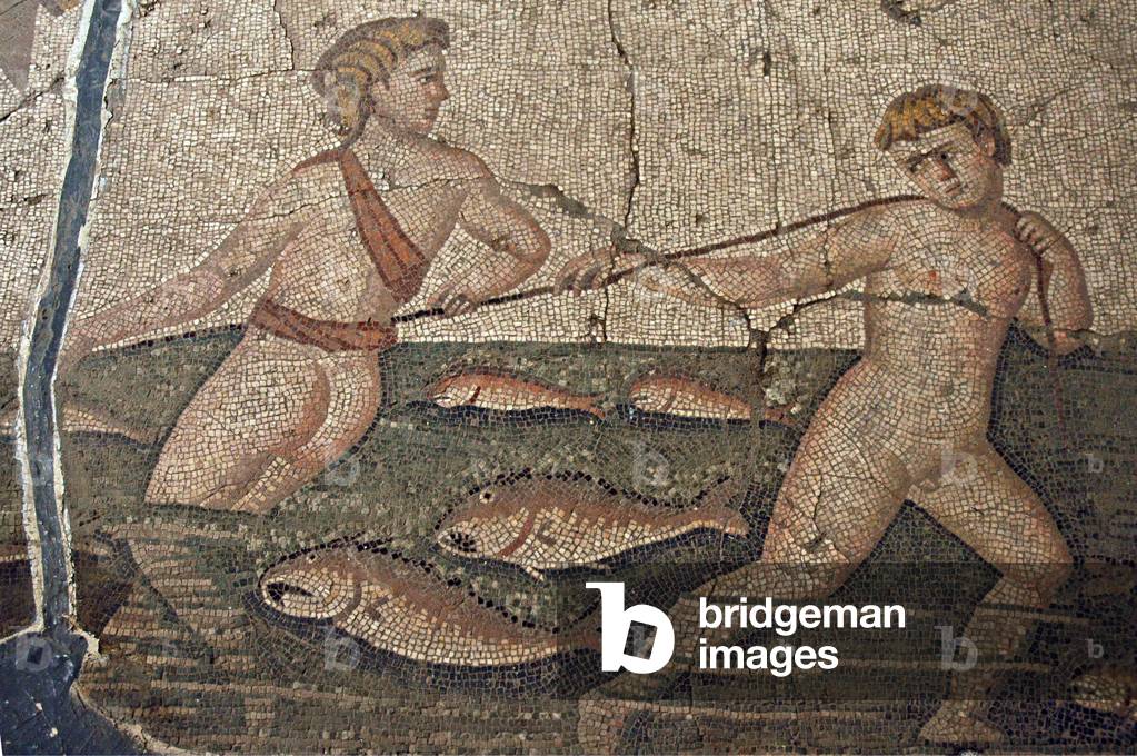 Nude Fishermen from the mosaic of Thalassa the Sea, from Harbiye, Hatay (mosaic)
