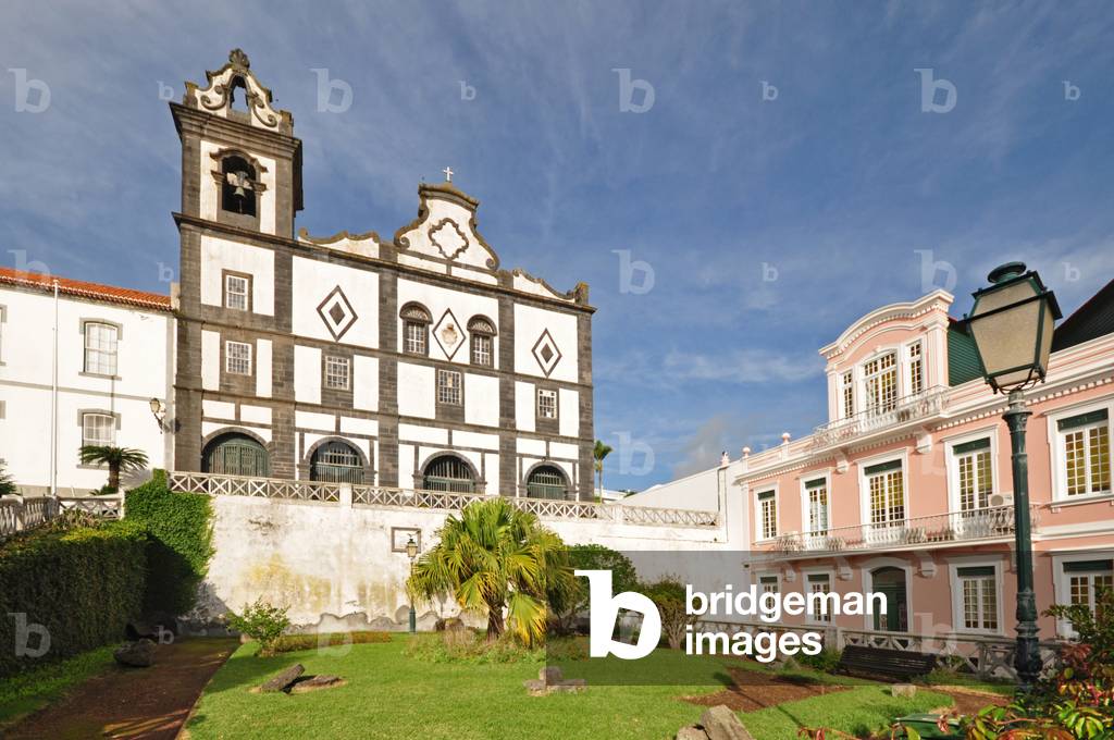 Europe, Portugal, Azores, Faial, Horta, Catholic Church of St Francis (17th Century), presently integrated with the Arte Sacra Museum with gardens