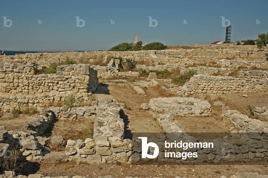 Ukraine, Sevastapol, Chersonesus (422 Bcentury), view towards bell tower