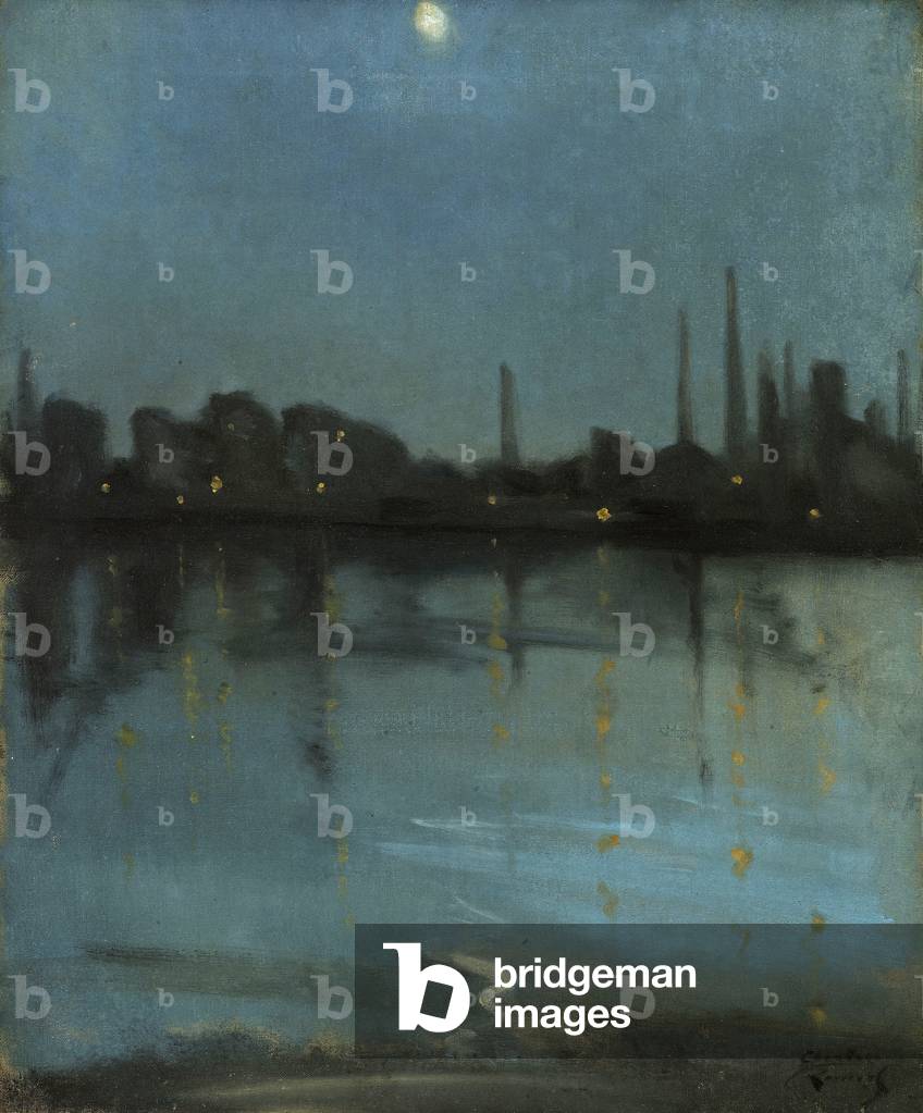 Battersea and the Thames from Chelsea, c.1890 (oil on canvas)