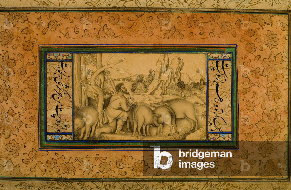 The Prodigal Son, c.1600 (opaque w/c & ink on paper)