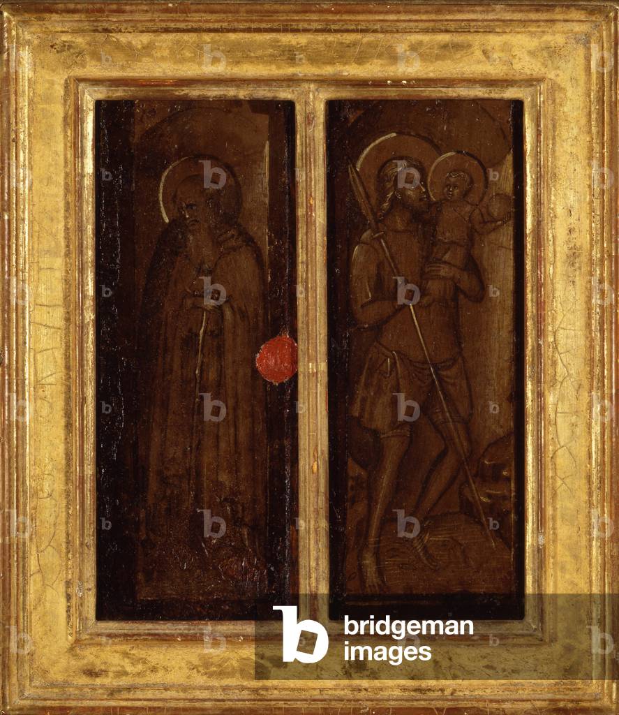 Rear of Saints James, Anthony Abbot, Francis, and Ansanus, c.1385-90 (tempera on panel)
