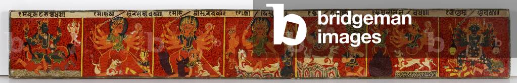 Devimahatmya manuscript cover (opaque w/c on wood)