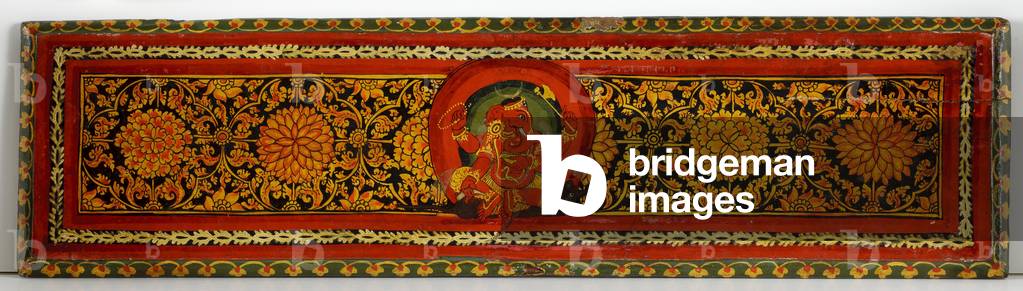 Book cover from a Shaiva manuscript (opaque w/c on wood)