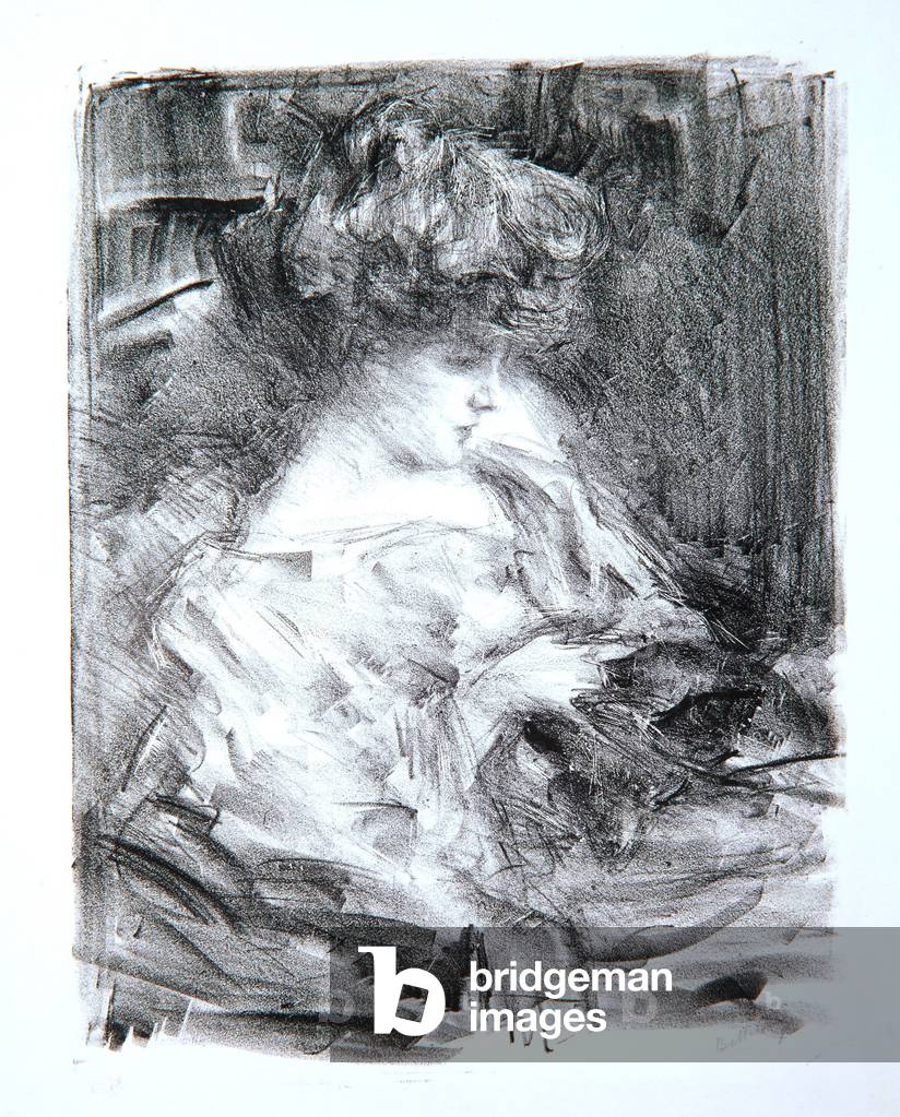 Woman Seated, Miss Shaw, 1905 (litho)
