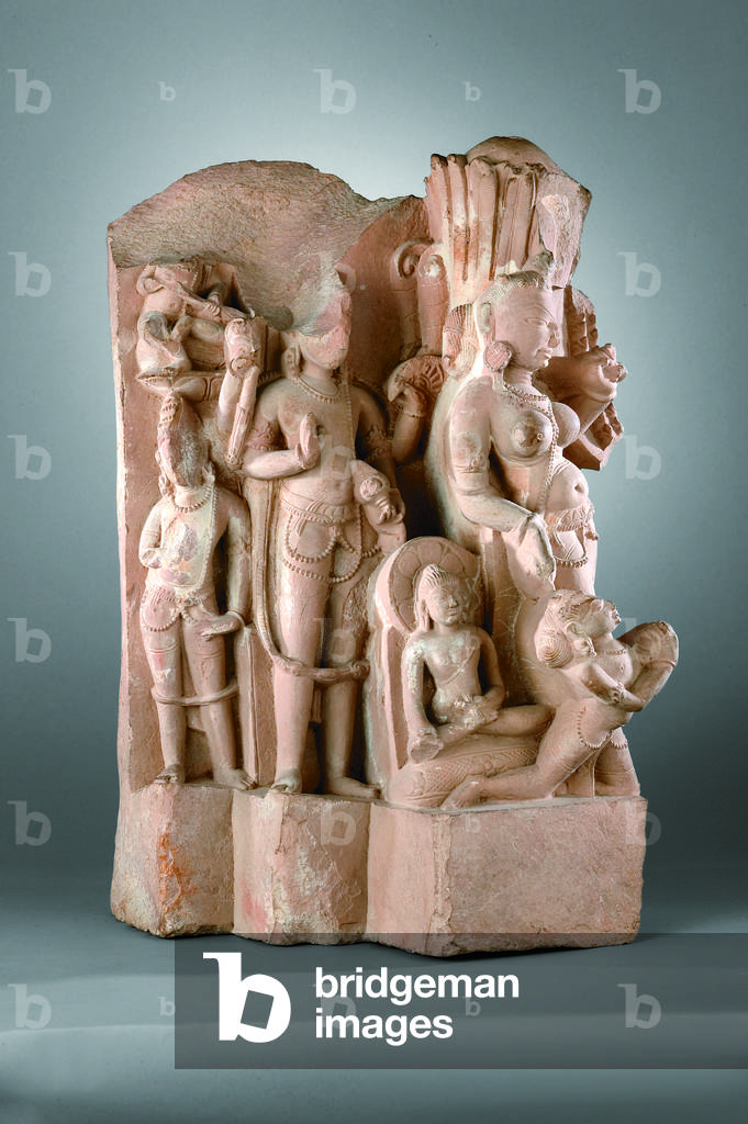 Attendants of Vishnu with Gada, 10th-11th century (sandstone)
