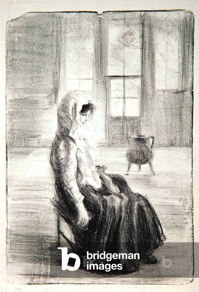 In the Old Chapel, 1909 (litho)