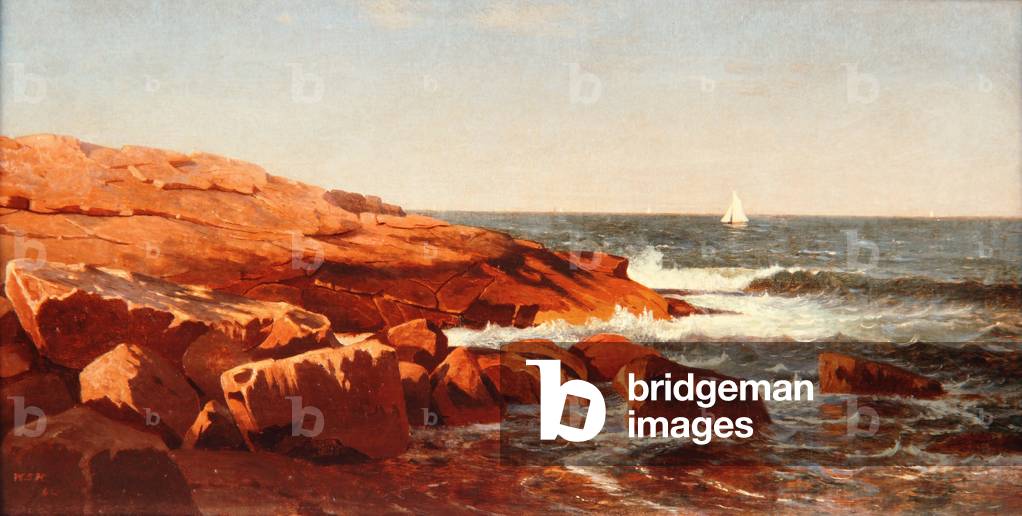 Rocky Shore, 1862 (oil on canvas)