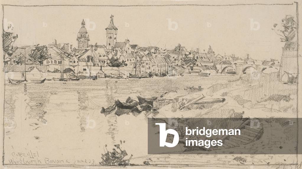 Würzburgh, Bavaria, June 22, 1892 (graphite on paper)