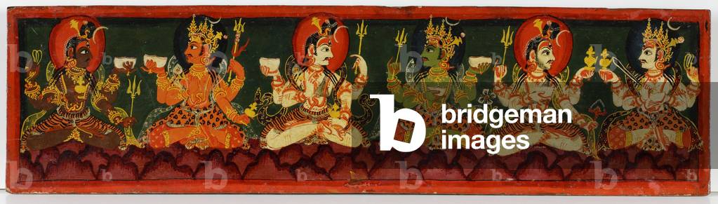 Book cover from a Shaiva manuscript (opaque w/c on wood)