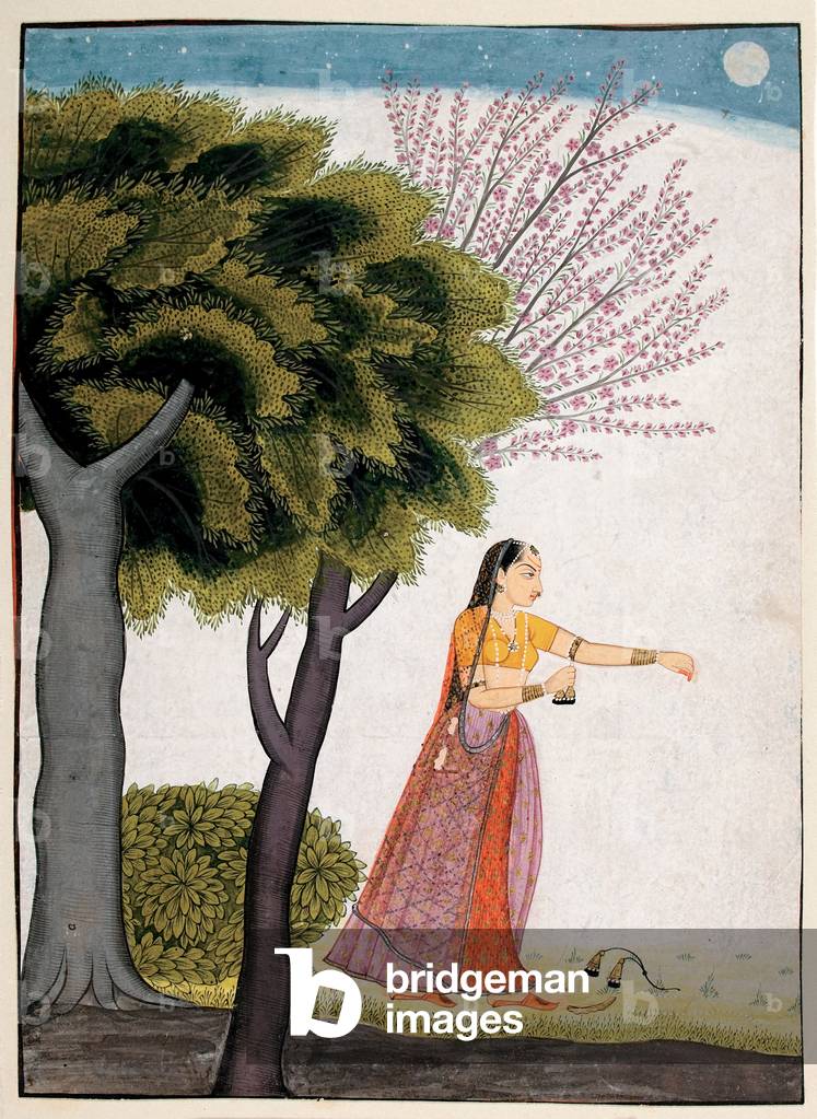 Vipralabdha nayika, c.1770 (opaque w/c & gold on paper)