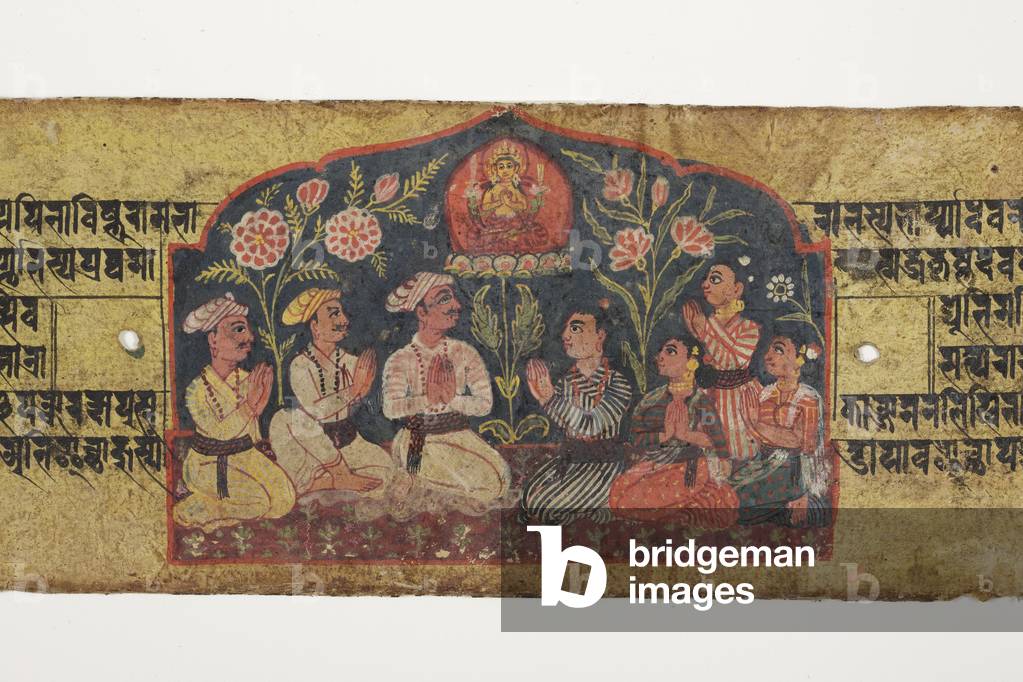 Worship of Manjusri, 1659 (opaque w/c & ink on paper)