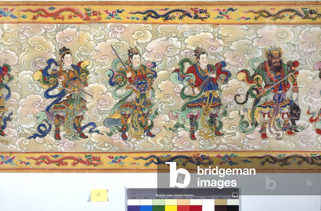 The Ordination of Empress Zhang, 1493 (ink, colour and gold on paper, handscroll)