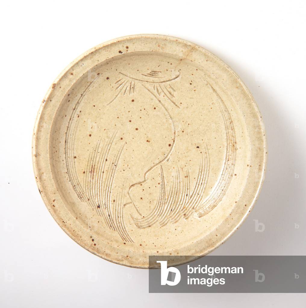 Bowl with incised willow design (seto ware)