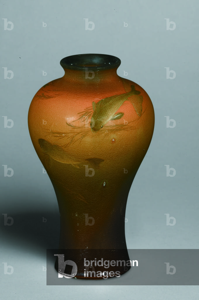 Vase (with fish paintings), 1896 (earthenware)