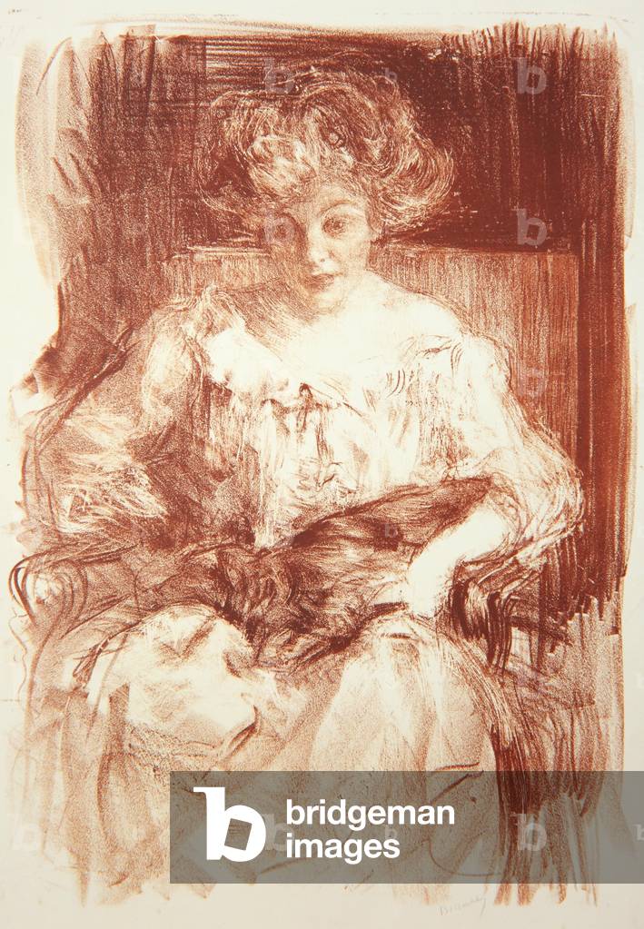 Mrs. H. V. Milbank at Ferby Lodge with Bebear, c.1907 (litho)