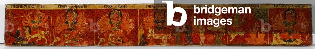 Devimahatmya manuscript cover (opaque w/c on wood)