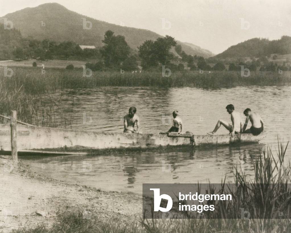 Lake Cuyamaca (b/w photo)