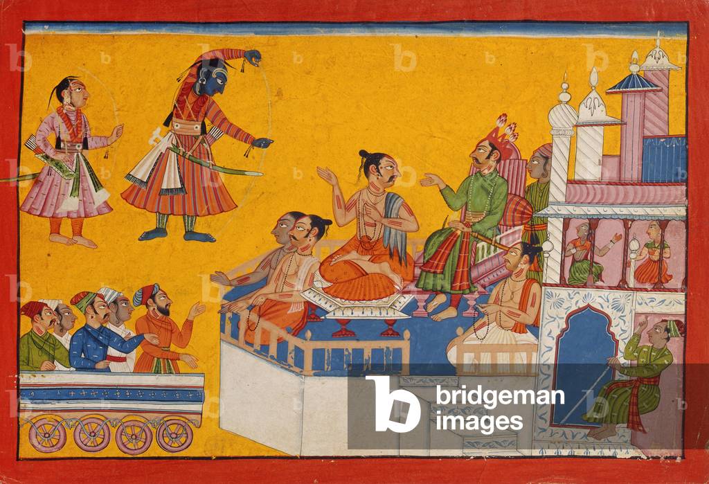 Rama bends his bow, c.1700 (opaque w/c on paper)