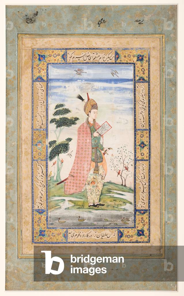 Persian courtier, Deccan, Bijapur, c.1615 (opaque w/c, gold & ink on paper)