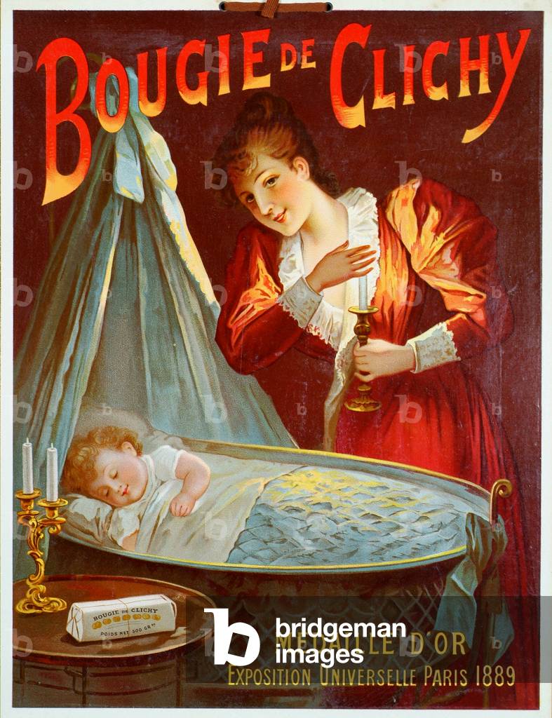 Clichy candles, Universal Exhibition Paris, 1889 (colour litho)