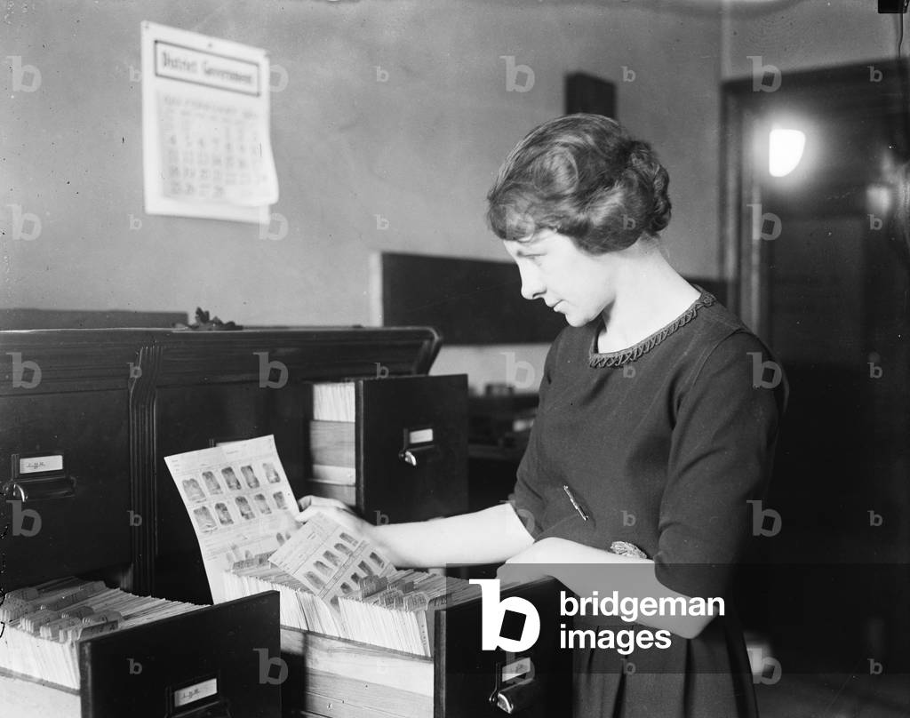 Forensic Fingerprints, USA, 1923 (b/w photo)