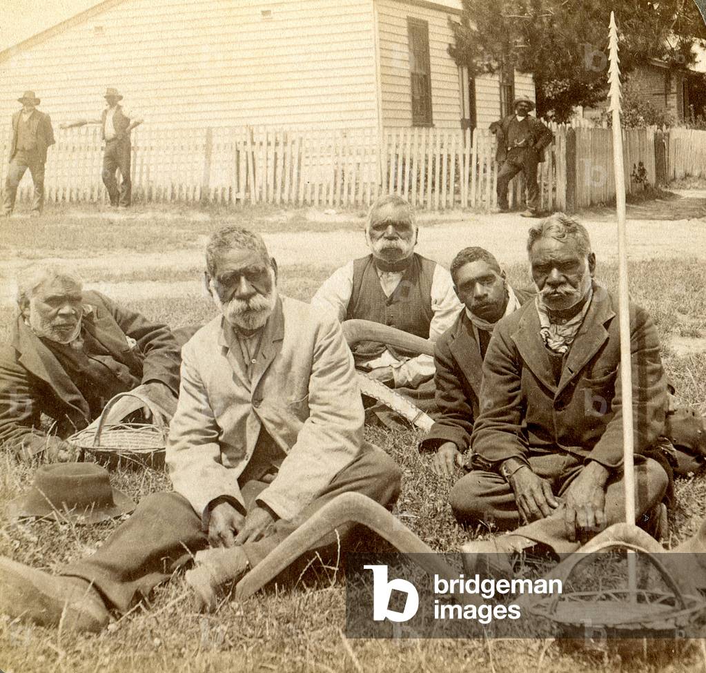 Aborigines, Melbourne, 1890 (sepia photo)