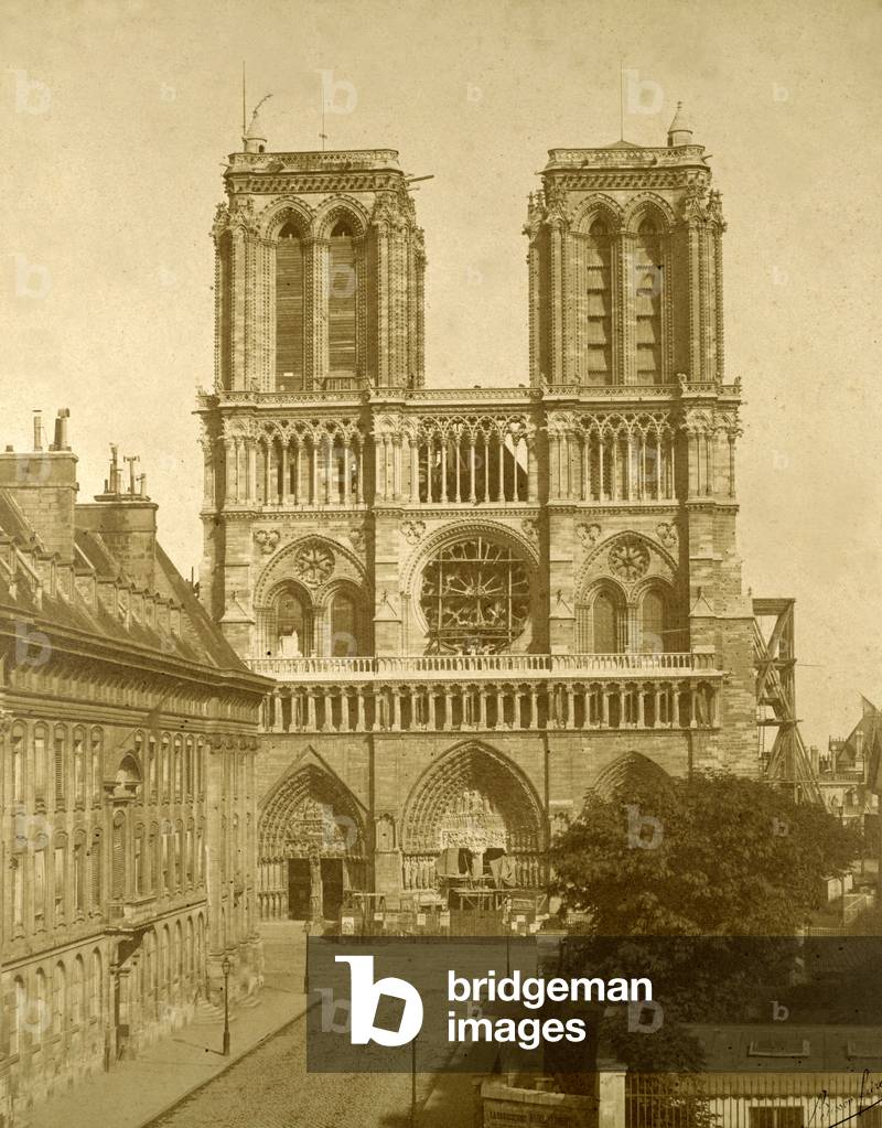 Notre Dame, Paris, France, 1850 (photo)