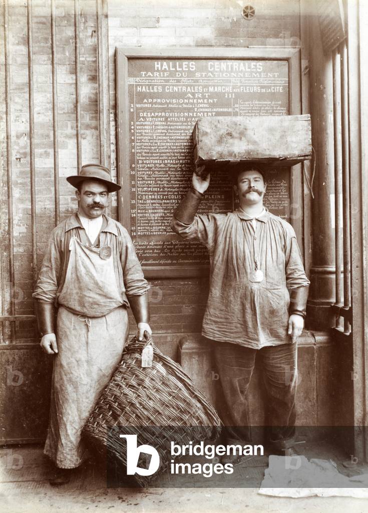 Halles, Paris, France, 1890 (b/w photo)