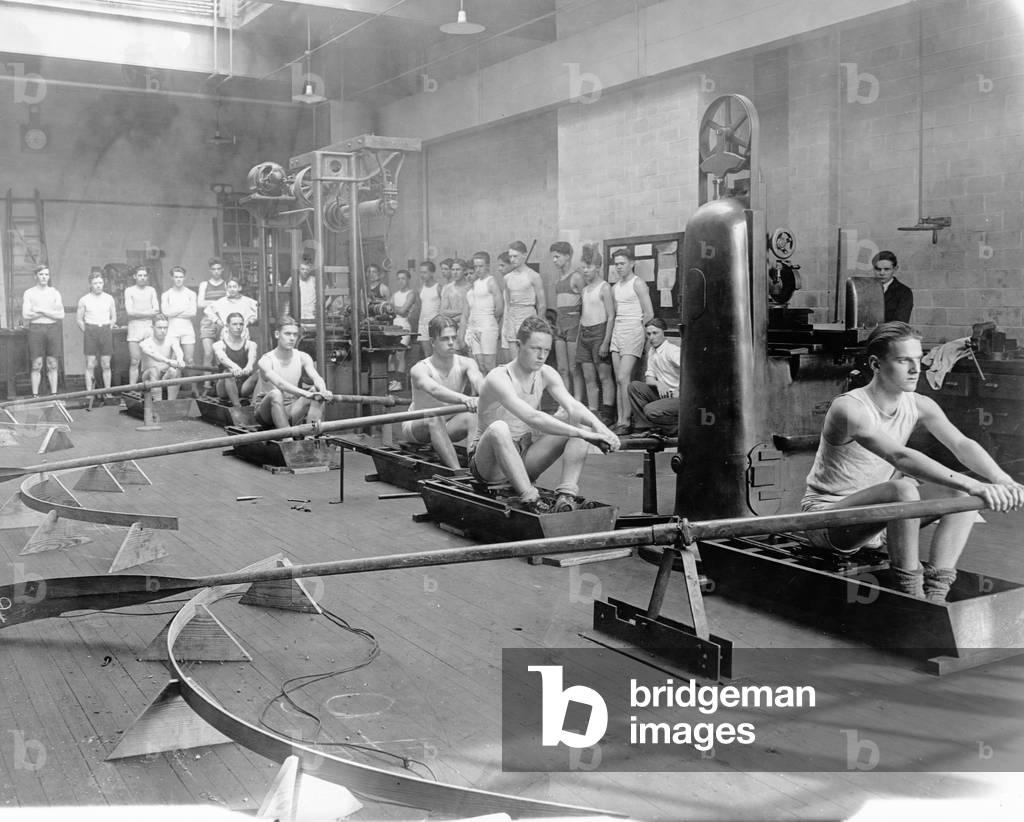 Rowing Training, c.1920, USA (b/w photo)