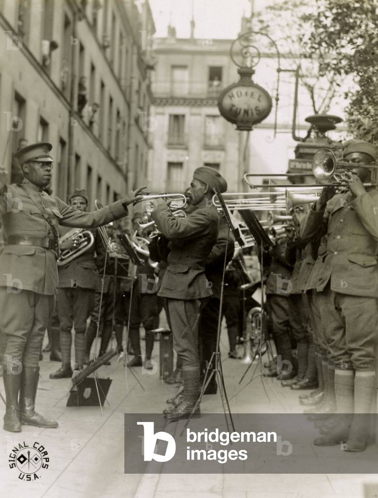 James Reese Europe conducting, Paris, France (b/w photo)