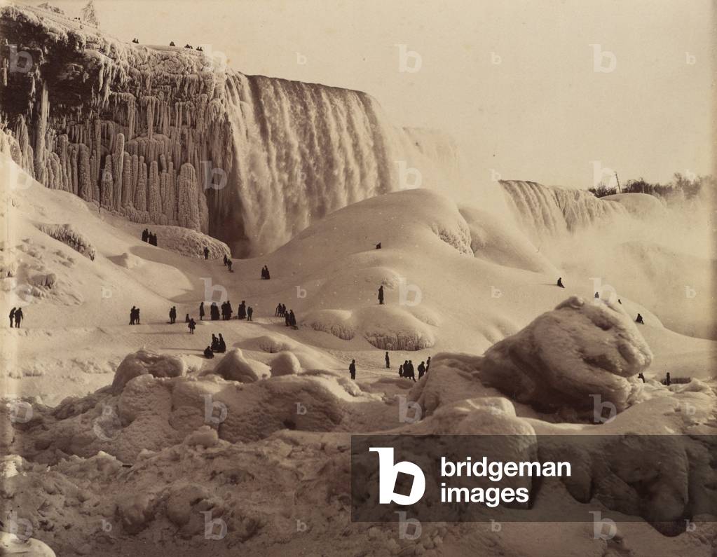 Niagara Falls in winter, c.1880 (albumen print)
