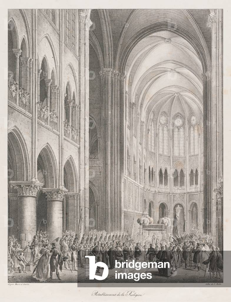 Re-Establishment of the Church, early 19th
century (litho)