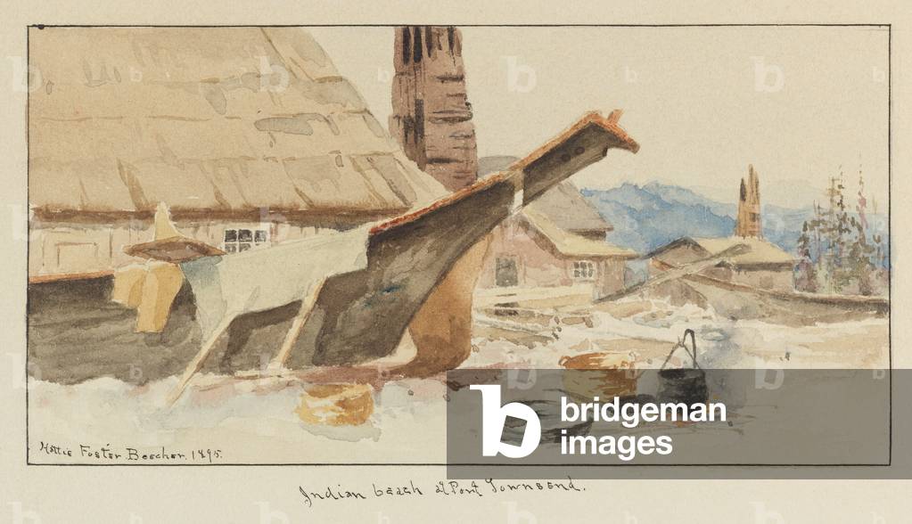 Indian Beach at Port Townsend, 1895 (w/c and ink on paper)