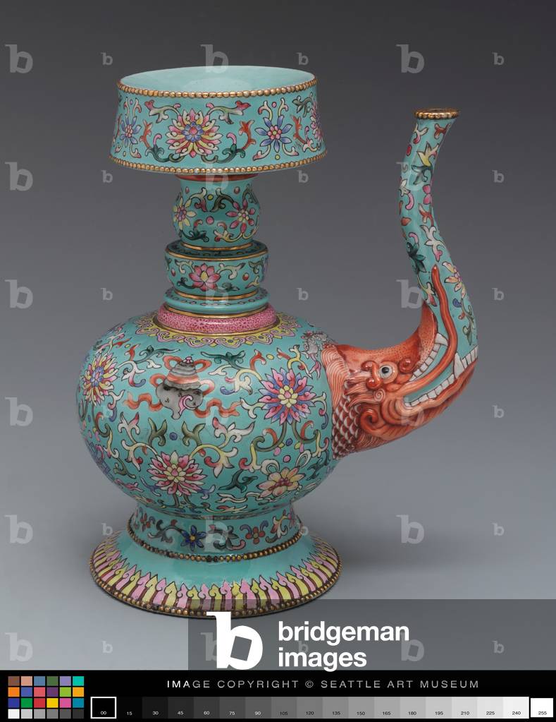 Ewer with elephant-head spout, 1796 - 1820 (Porcelain with overglaze enamel decoration)