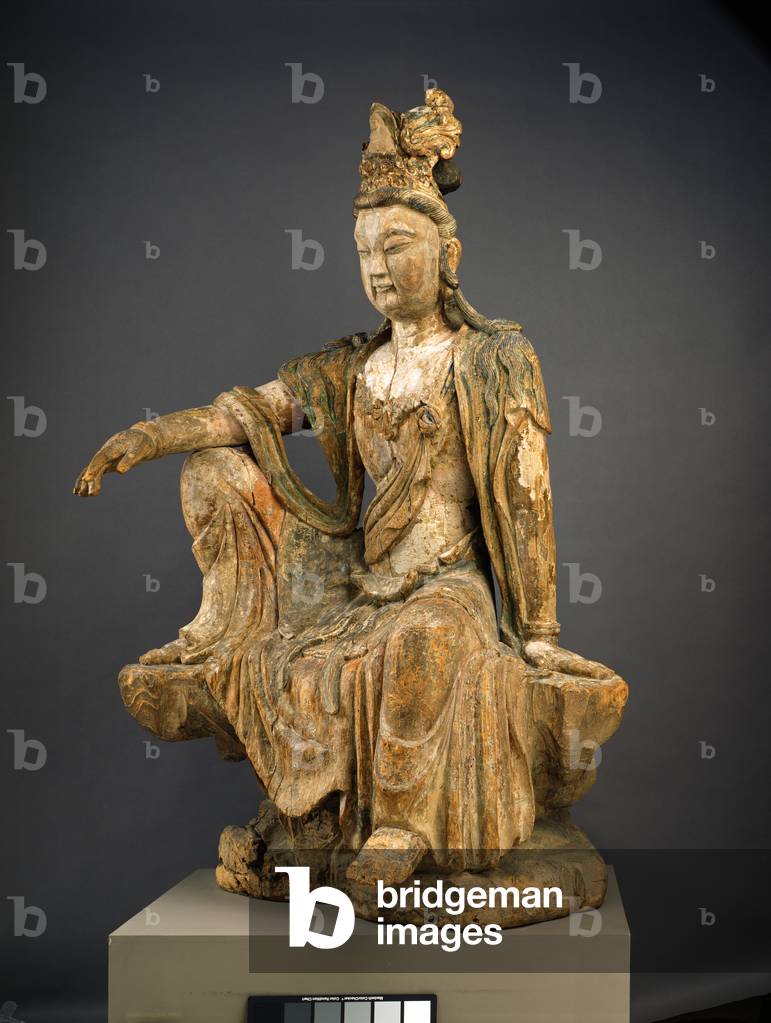 Water-Moon Guanyin, 10th - late 13th
century (wood with lacquer, gesso, polychrome and
gilding)