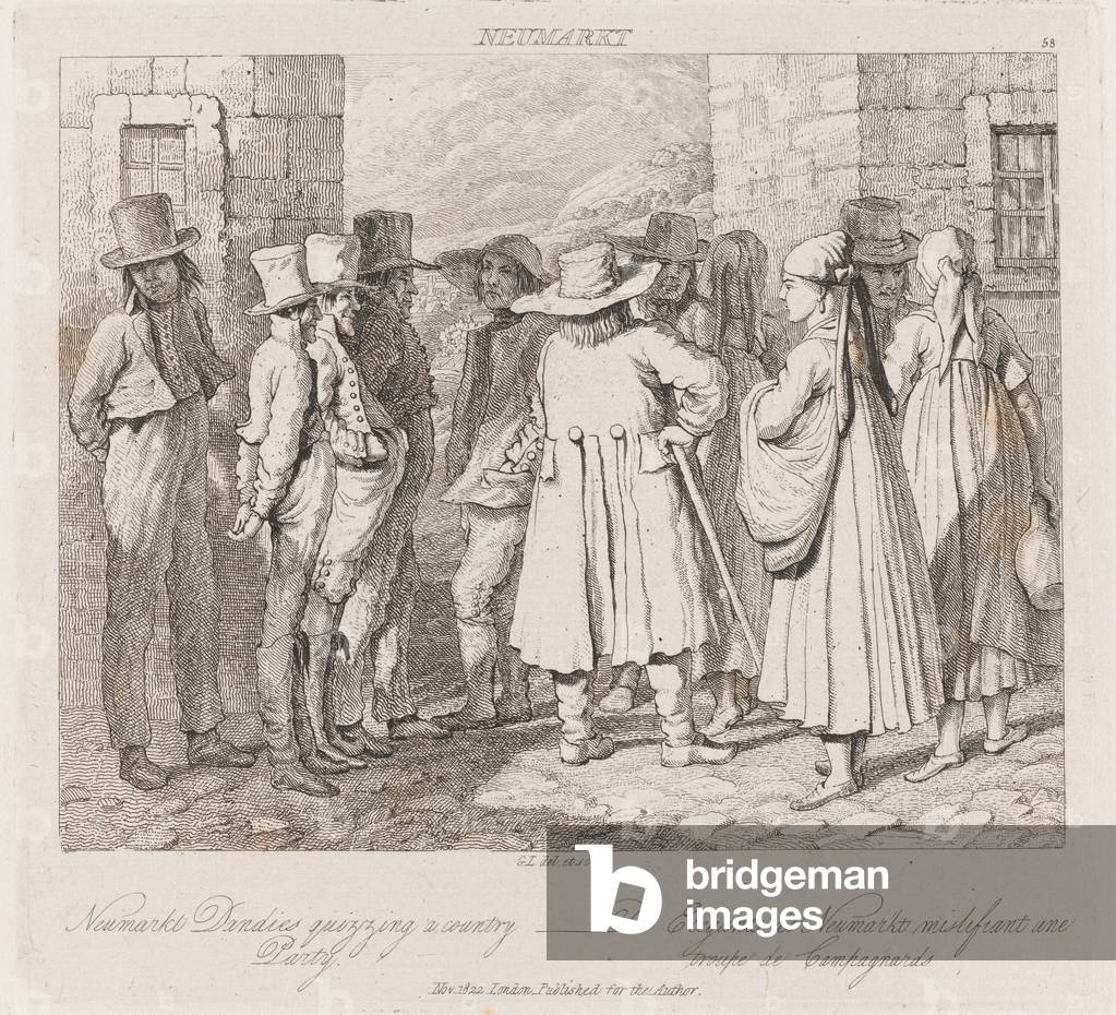 Dandies, Neumarket, c.1821 (etching)