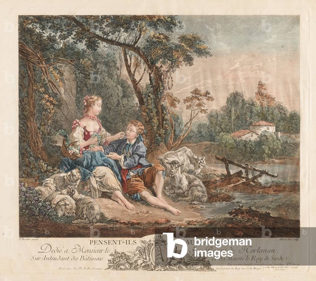 Pensent-ils au Raisin? (are they thinking
about the grape?), 18th century (Engraving)