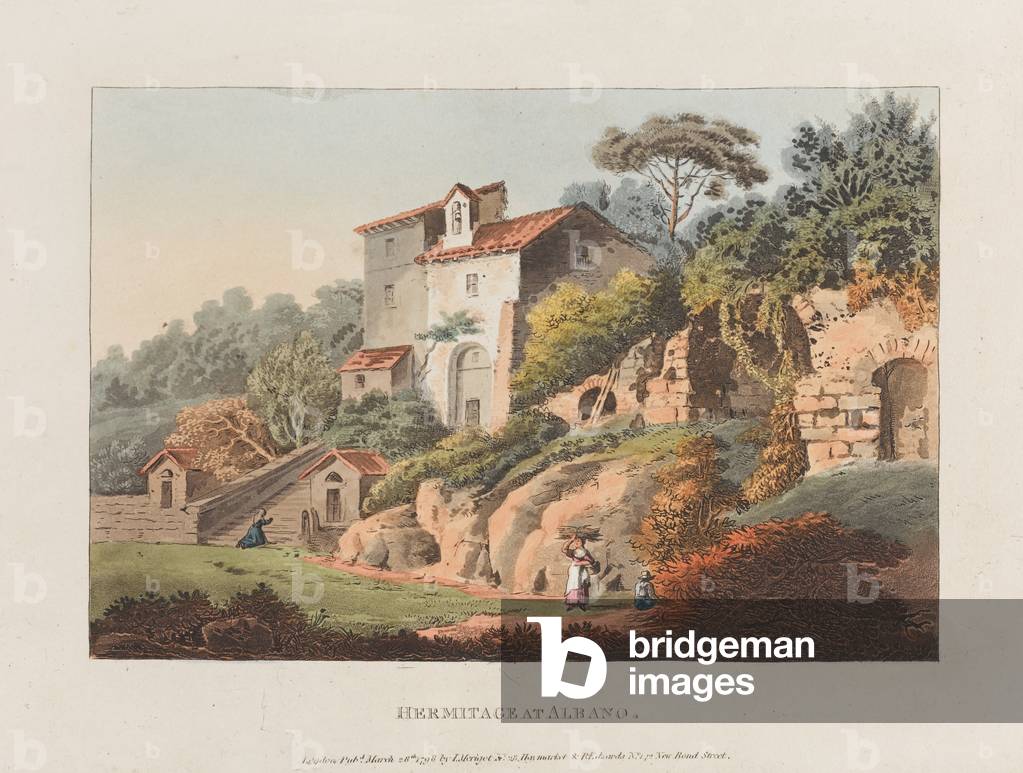Hermitage at Albano, 1796 (aquatint)