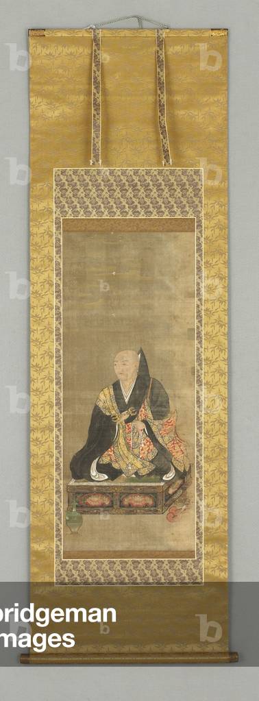 Portrait of a monk, 17th century (Hanging scroll: ink and colour on silk)