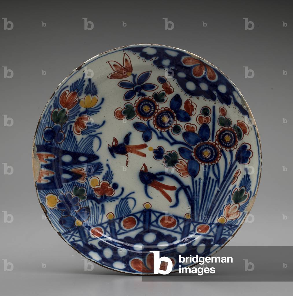 Plate, early 18th century (Delftware: tin-glazed earthenware with cobalt
blue decoration)
