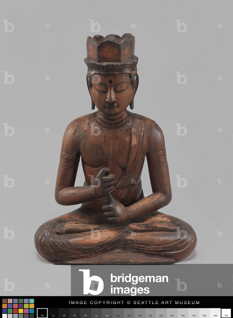 Dainichi Nyorai, 12th century (Wood with traces of polychrome)