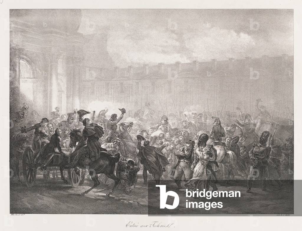 Entry of the Tuileries, early 19th century (litho)