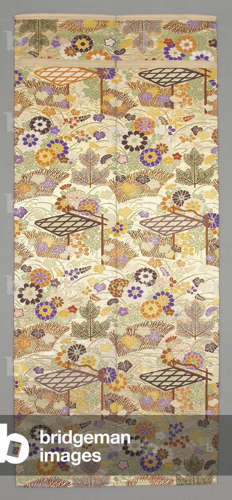 Obi Fragment, 1891-1917 (Silk brocade)