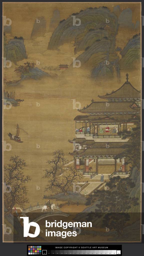 A Scholarly Gathering (ink and colour on silk)