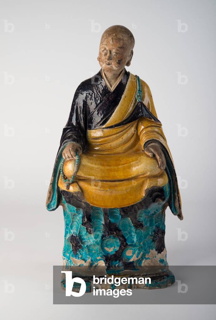 Figure of a Lohan, 1577 (Stoneware with glaze)